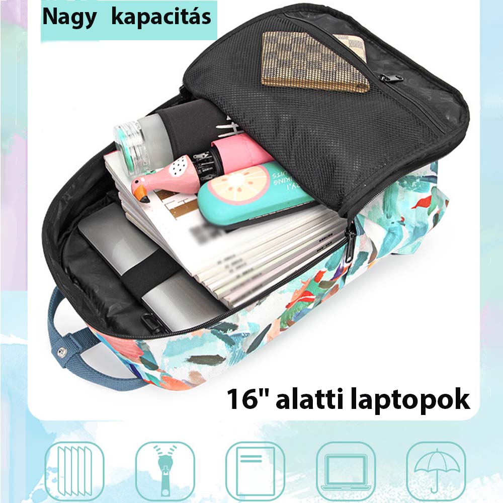 Dollcini, laptop hátizsák, multifunkcionális hátizsák, tartós és vízálló, kényelmes és kreatív