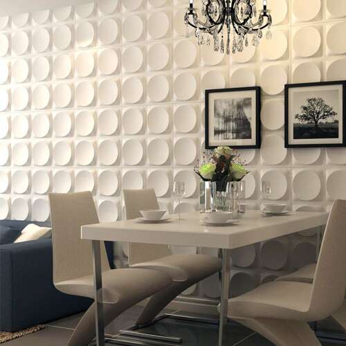 Dollcini Otthon 3D PVC Falpanel – Modern Geometrikus Mintás Dekoráció