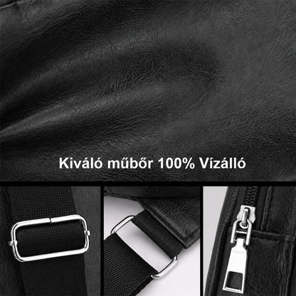 Dollcini unisex műbőr válltáska – karcálló, USB porttal.