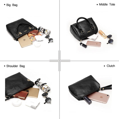Dollcini Set de Genți de Mână pentru Femei – Set Elegant de 6 Genți din Piele Ecologică