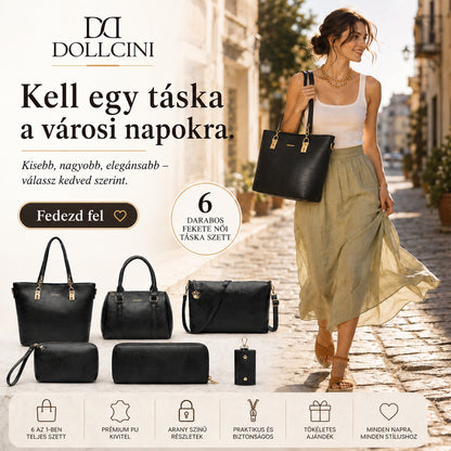 Dollcini Set de Genți de Mână pentru Femei – Set Elegant de 6 Genți din Piele Ecologică