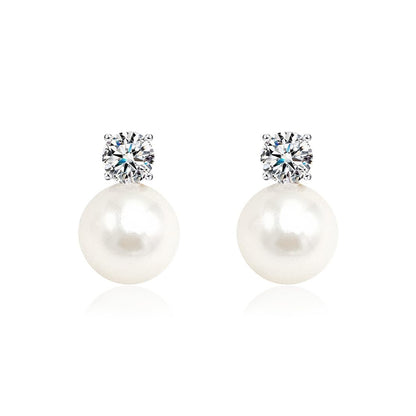 Dollcini Elegance Pearl Fülbevalók – Klasszikus és Gyémántos Gyöngy Fülbevaló