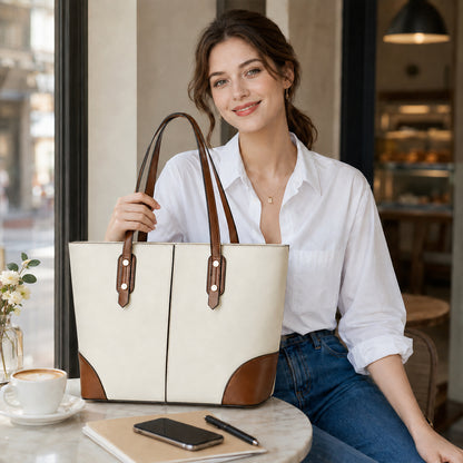 Dollcini, Ženska velika tote torba – v slogu Urban Simplicity, s zadrgo, za vsakodnevno uporabo