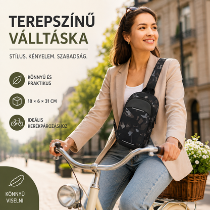 Dollcini moška poslovna torba za čez ramo, odporna na praske – maskirna (brez kombinacijske ključavnice)