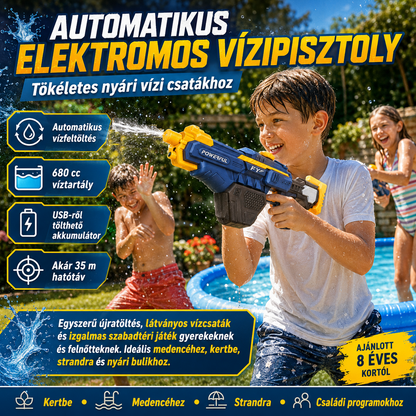 Dollcini Elektromos Vízipisztoly – Automata, Szabadtéri Nyári Játék
