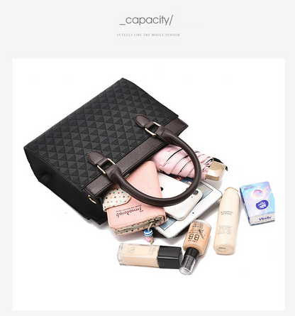 Dollcini Set Pentru Femei: Geantă Tote Mare și Portofel – Elegantă, cu Fermoar și Curea de Umăr