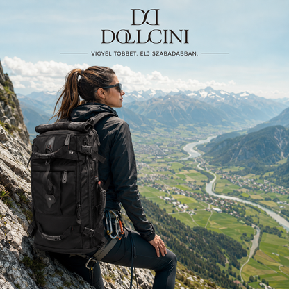 Dollcini Men's Travel Backpack – Large Capacity, Waterproof, with USB Port