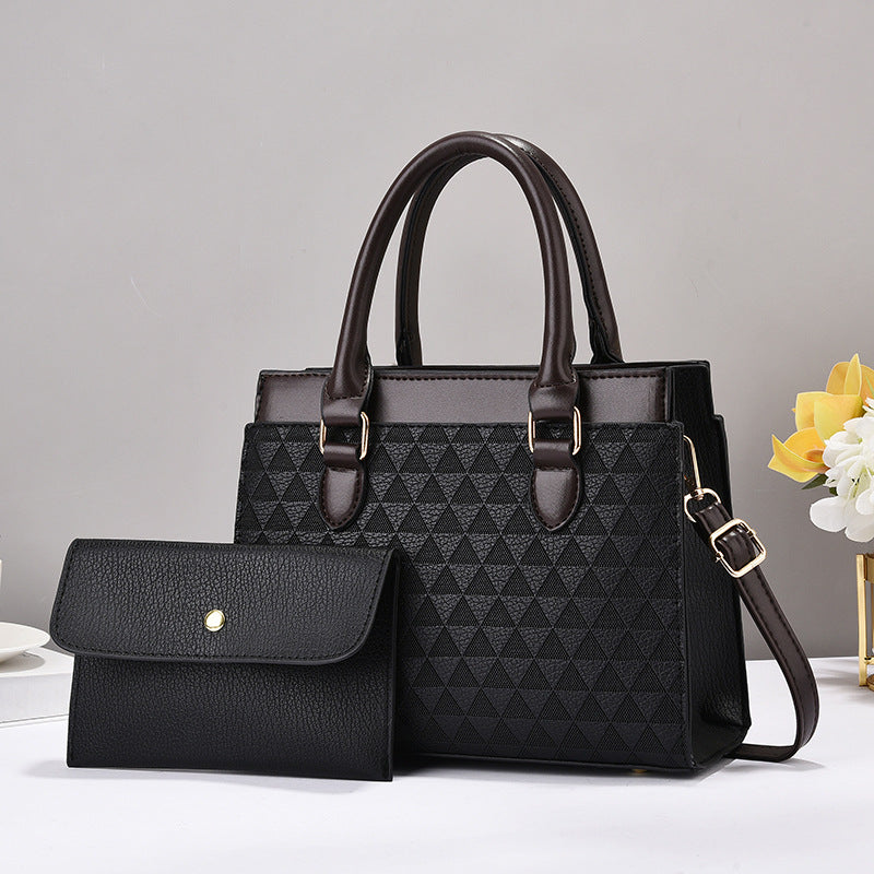 Dollcini Set Pentru Femei: Geantă Tote Mare și Portofel – Elegantă, cu Fermoar și Curea de Umăr
