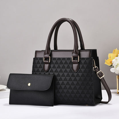 Dollcini Set Pentru Femei: Geantă Tote Mare și Portofel – Elegantă, cu Fermoar și Curea de Umăr
