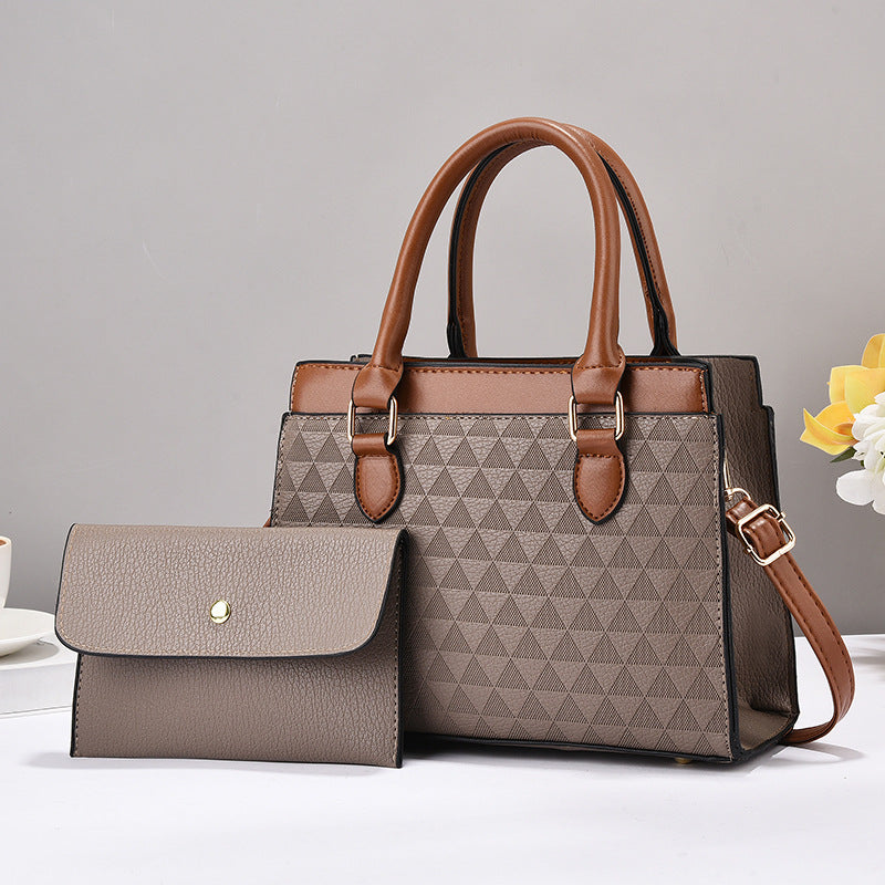 Dollcini Set Pentru Femei: Geantă Tote Mare și Portofel – Elegantă, cu Fermoar și Curea de Umăr