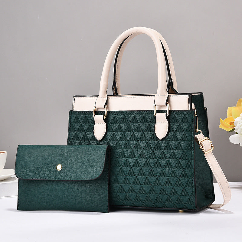Dollcini Set Pentru Femei: Geantă Tote Mare și Portofel – Elegantă, cu Fermoar și Curea de Umăr