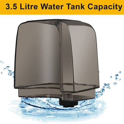 Dollcini Teljes Réz Ruhagőzölő 2200W – 35 L Tartály, 10 Lyukú Gőzfej, Fekete